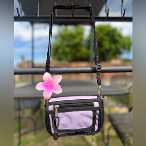 Othr Lavender Crossbody Bag with Black Trim